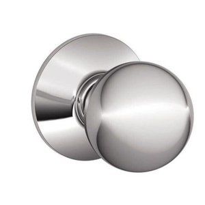SCHLAGE F10ORB625 Orbit Collection Passage Knob Set Bright Chrome